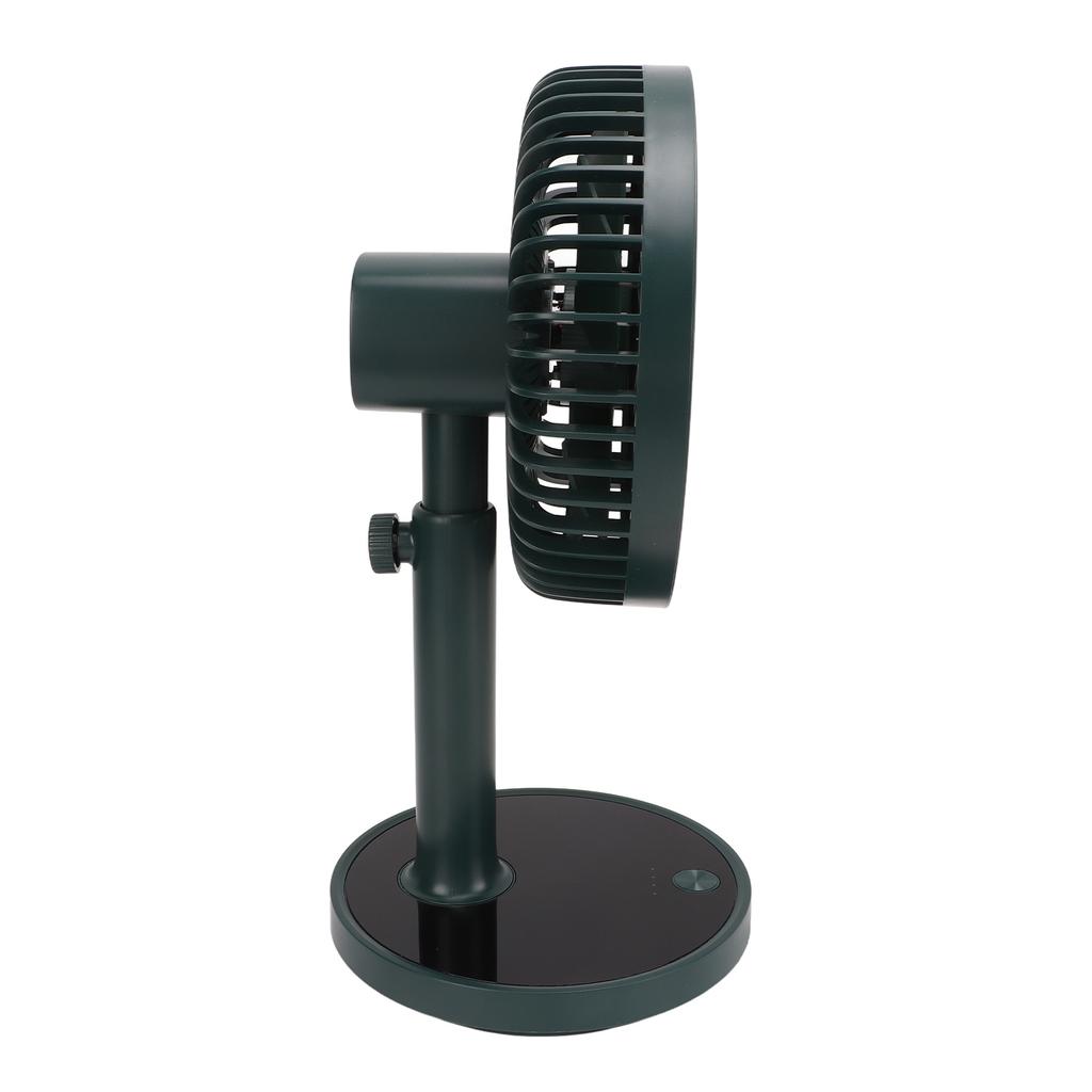 Desktop Fan Multifunctional 4 Speeds Adjustable Low Noise Portable USB Table Fan for Home Office Outdoor Camping Green
