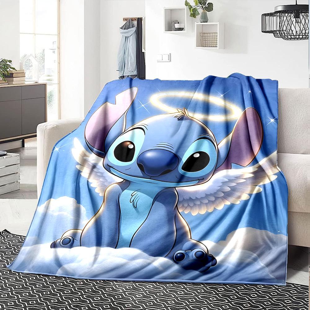 1pc S-Stitch16 Blanket, Gift, for Men and Women, Soft Blanket, Good for Sofa Bed Couch Travel, Lightweight Flannel Blanket