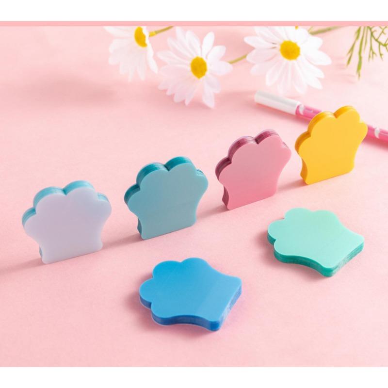 30/50sheets Light Color Transparent Pearlescent BOPP Sticky Notes Notebook Reading Highlights Label Writable Sticker To Do List Tab