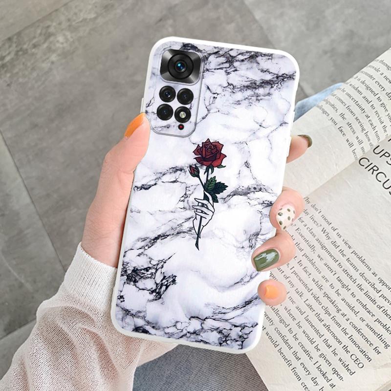 Marble Pattern Phone Case For Redmi Note 11 Pro Protective Cover Case Pink Silicon Soft Funda For Xiaomi Redmi 13C Note 13 4G