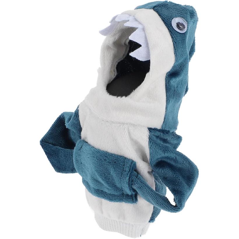 

Gear Shift Knob Cover Decoration Stick Shifting Handle Protector Blue&White Shark Fabric 1 Pc