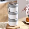 Stainless steel 3-layer Soup Cup Lunch Container Set 3 Separate Stackable Lunch Box with Spoon Food Containers for Adults Kids