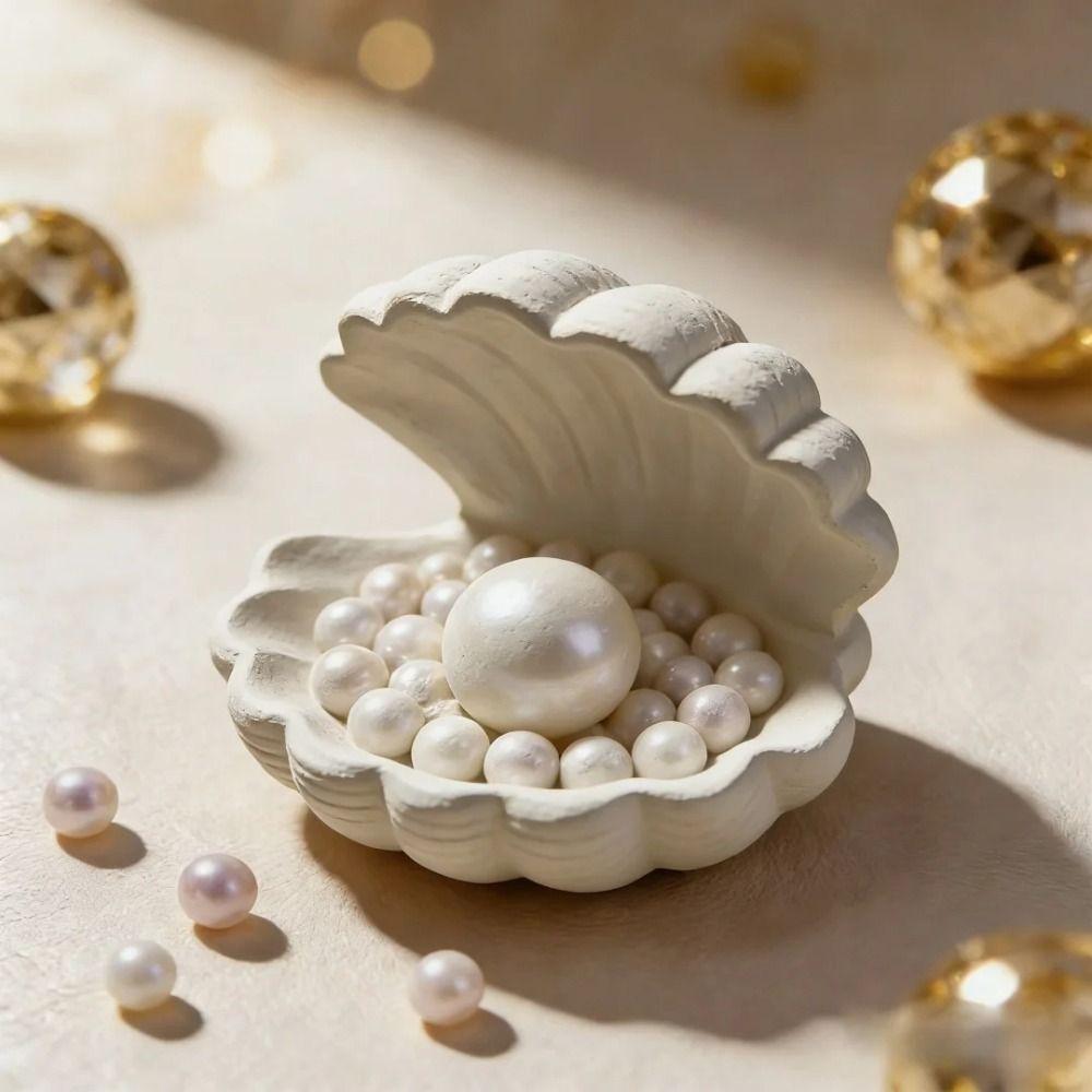 Multi-Functional Seashell Shape Gypsum Mold Scallop Candlestick Plaster Molds  DIY Crafts