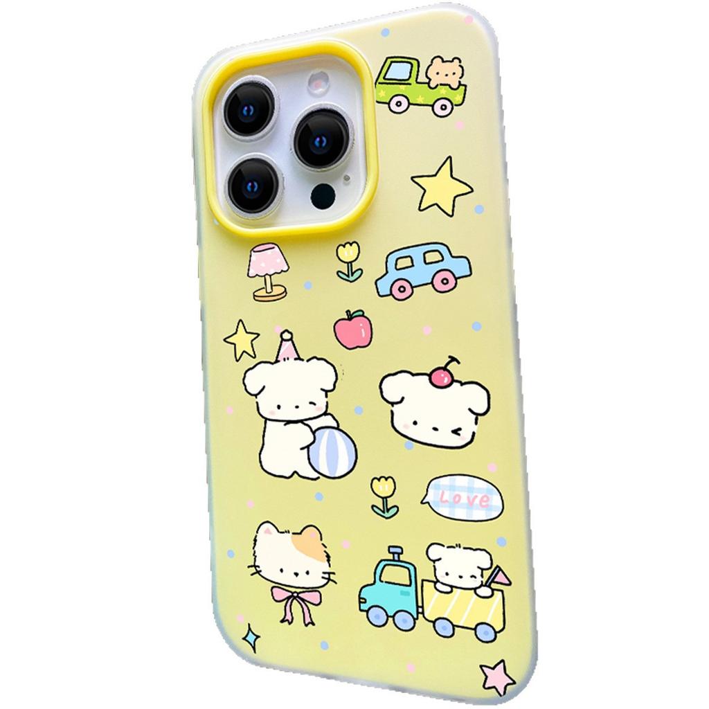 Jelly Two-in-one Mobile Phone Case Cartoon Soft Case Mobile Phone Case for Trendy Men with Creative All-inclusive Edge Frosted Hard Shell Soft Edge