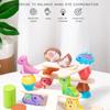 Kids Montessori Wooden Balance Toy Learning  Education Memories Animal Shape Stacking Toys for Preschoolers Fine Motor Skills