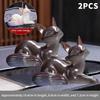 Cute Fox Color-Changing Tea Pet Ornament Creative Tea Ceremony Accessories Home Desktop Small Fox Figurines Decoration