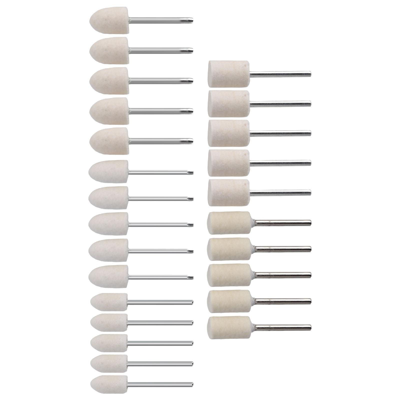 

25 шт. войлочных полировальных кругов, шлифовальных бит из шерсти, шлифовальная головка, вращающийся инструмент, насадка для дрели