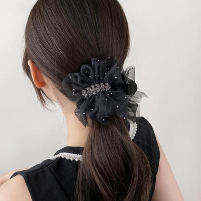 1Pc Elegant Wheat Spike Butterfly Knot Hair Clip For Women Back Of Head Chignon Tail Clip Versatile Shark Clamp