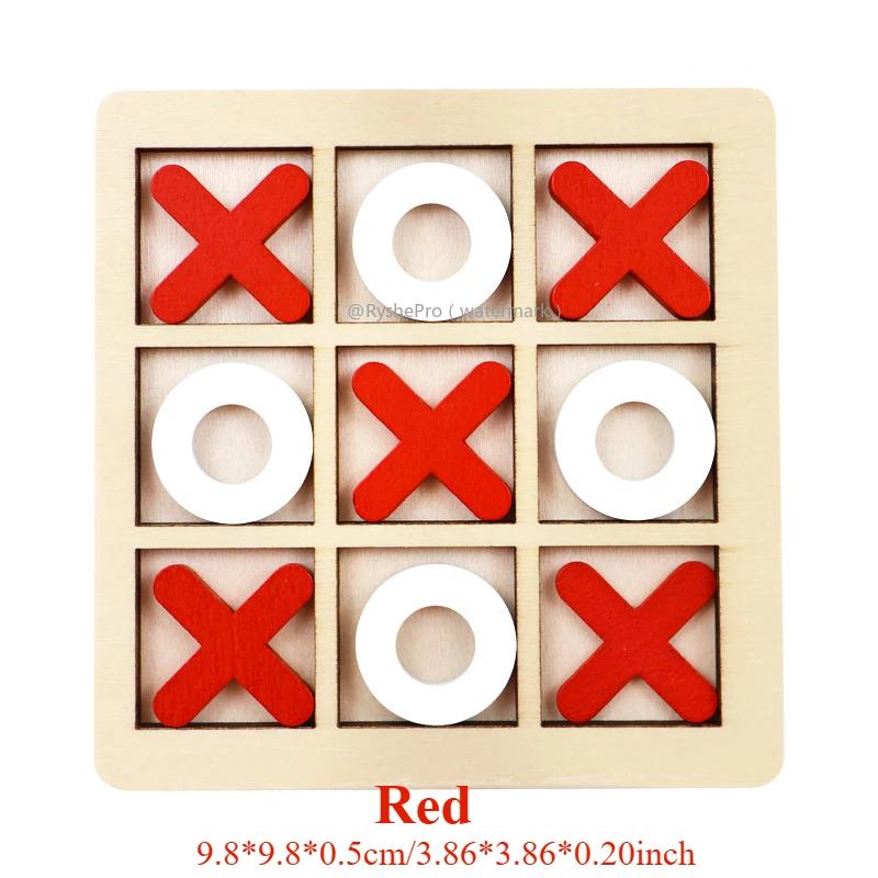 Tic Tac Toe Wooden Board Game for Classical Family Game Children s Puzzle Xo Chess Blocks Games Dementia Activities for Seniors