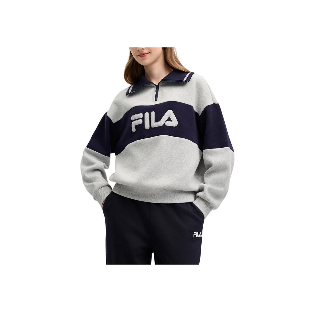 New FILA ORIGINALE Sweatshirt Women's Granite Heather Gray F11W519204F-MG