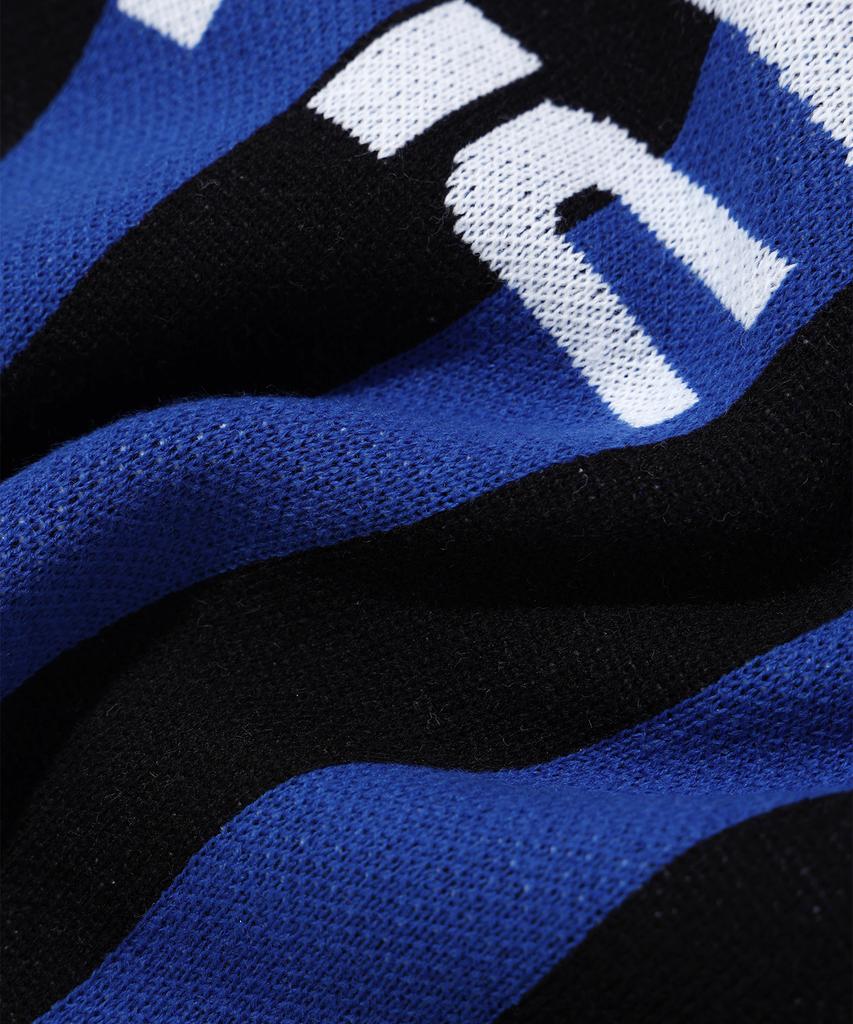 Critic Strickstreifen Renn-Trikot Schwarz