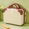 Small Suitcase, Mini Makeup Case 14-Inch Compact Case Souvenir Carry-On Storage Lockable Carry-On Cosmetic Bag