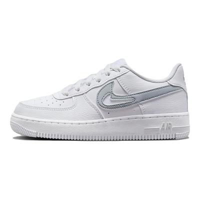 Air Force 1 GS Cut Out Swoosh - White Photon Dust Kids Sneakers FQ2413-100
