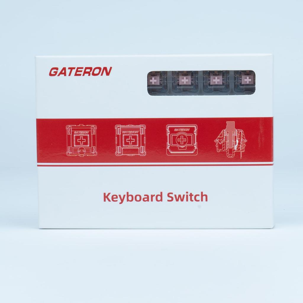 GATERON Melodic Keyboard Switches, Clicky RGB LED 5-Pin Factory-Lubricated 60gf Key Switches for MX Mechanical Keyboards (35 PCS)