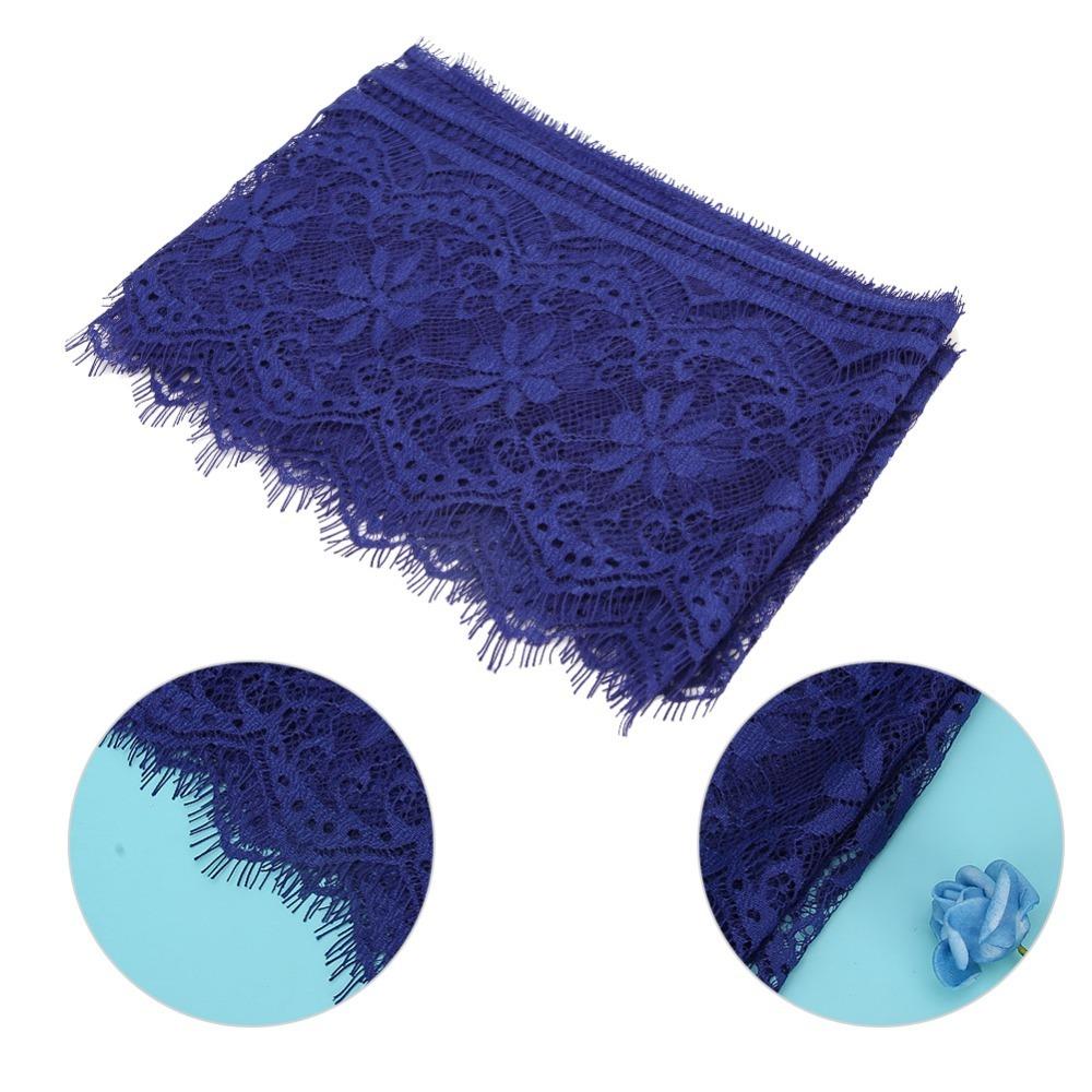 

1pcs Polyester Silk Embroidery Lace Embroidered Fabric Lace Ribbon Lace Trim DIY Crafts Темно-синій