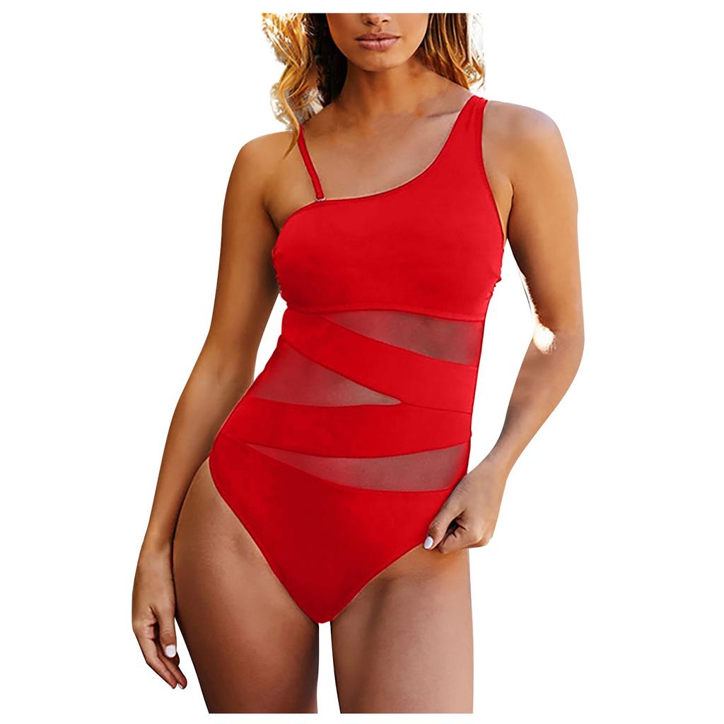 Kadın Modası Eklemeli File Spagetti Askılı Bikini Mayo Eğimli Omuzlu