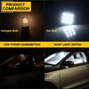 Ever-Bright 9SMD 5050 White LED Room Lamp Dome Light with 3 Adapters 6 Pcs