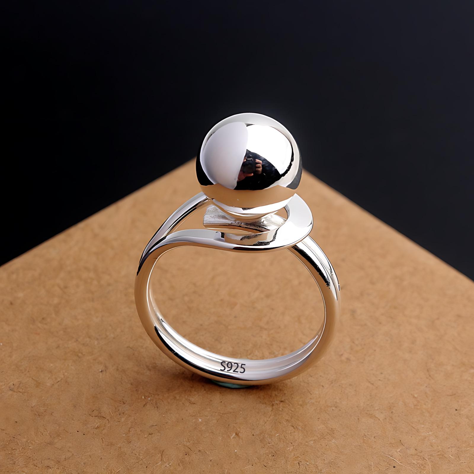 

PANJBJ 925 Sterling Copper Frosting Rings For Women Wide Geometry Block Trend Retro Adjustable Zircon Gift Dropshipping