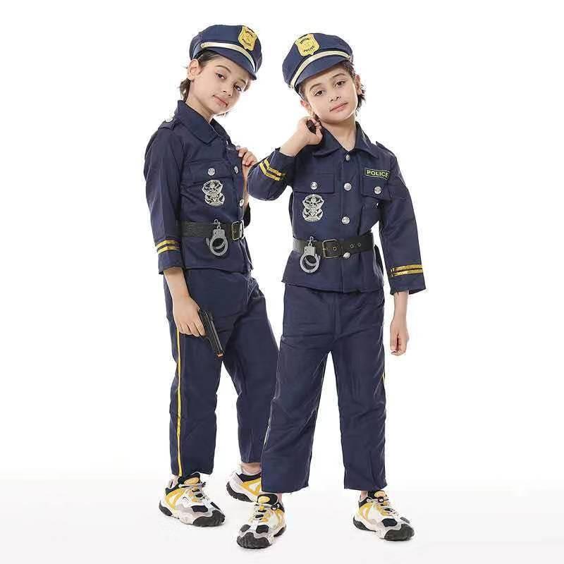 Halloweenský hasičský oblek Kostým na Den dětí, Dětský cosplay oblek policisty, právníka, pilota, lékaře, dělníka