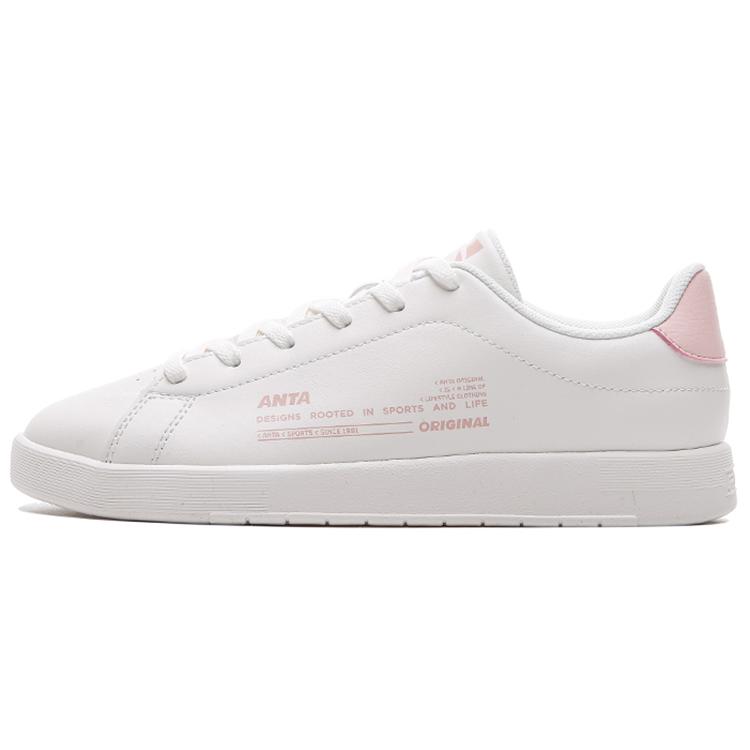 

ANTA Skateboard Shoes Women s Low top Ivory White/Baby Pink 122118065-4 36.5
