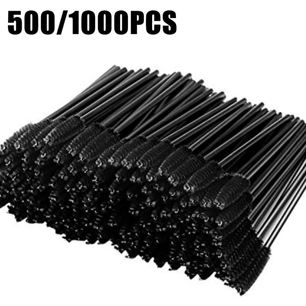 500/1000pcs Eyelash Brush Applicator Wholesale Lash Mascara Wands Brushes For Eyelash Extension Eyebrow Spoolies Beauty Tools