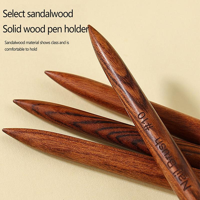 1Pcs Manicure Pen Sandalwood Rod Pull Line Painting Flower Hook Line Painting Gradient Smudge Light Therapy Brush Nail Art Tools