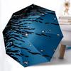 1pc Ocean Waves Automatic Open/close Folding Compact Umbrella, 8-Rib Sturdy Canopy, Lightweight Portable, Everyday Use, Gift, Outdoor Umbrella, Travel