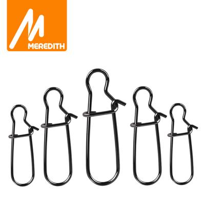 MEREDITH 50 stücke Edelstahl Angeln Stecker Schnelle Clip Lock Snap Wirbel Solide Ringe Sicherheit Snaps Angeln Haken Werkzeug Snap