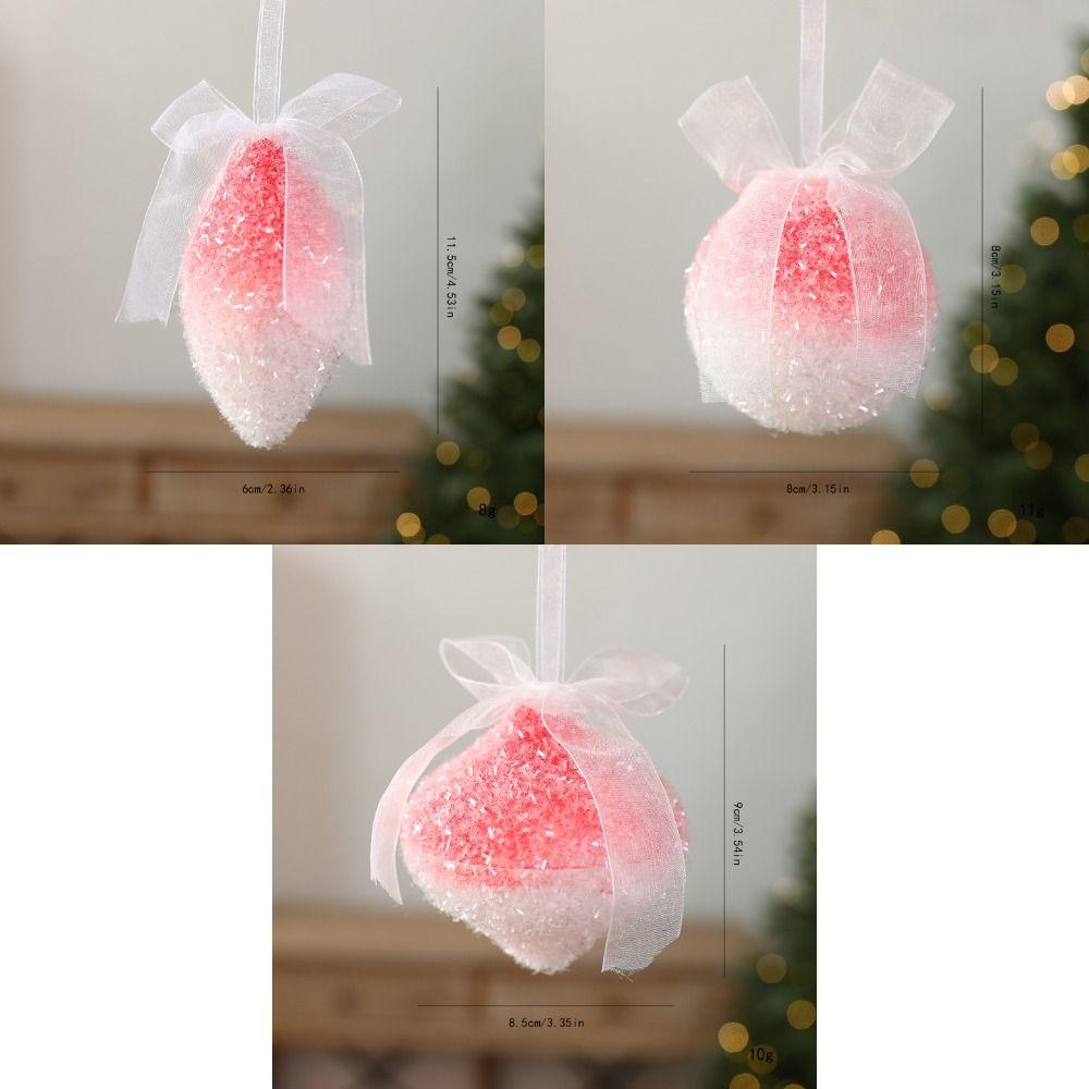 1 Pair Foam Foam Christmas Ball Sequin Bow Foam Christmas Ornaments Christmas Tree