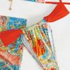 Printed Sexy Bikini Set Three Piece Set with Beach Sarong CLE