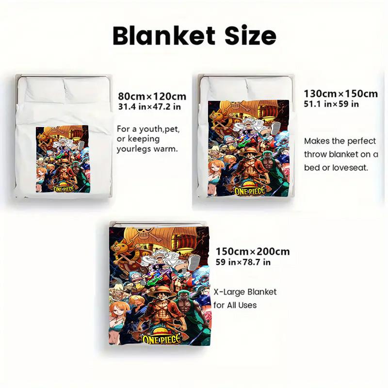 One Piece Comfy Flannel Blanket Lightweight Soft Warm for Home Bedroom Sofa THW