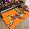 Custom Curious George Mat Personalized Name, Polyester Washable Indoor Entryway Rug, Gift for Christmas, Easter, Thanksgiving Day