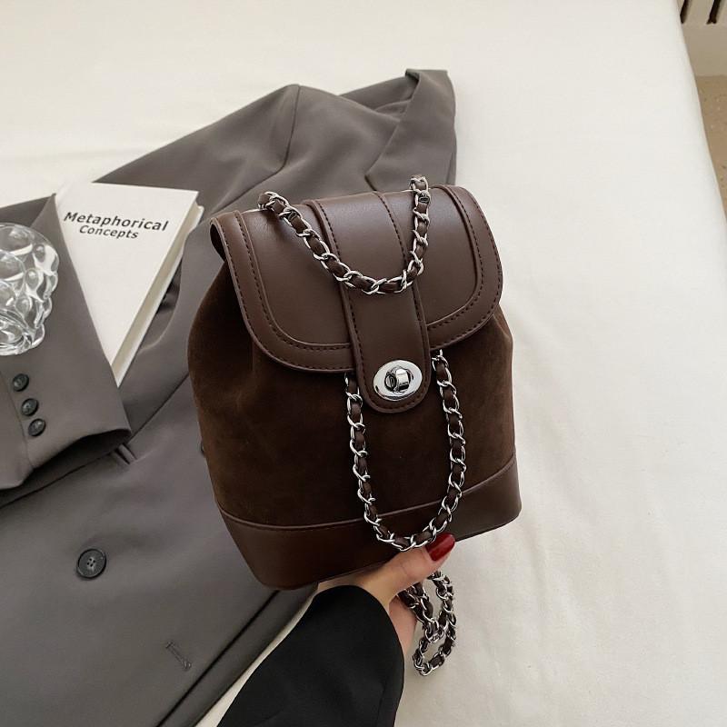 Trendy Retro Suede Shoulder Bag For Women 2023 Fall Winter Stylish Crossbody Bag