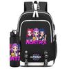 2Pcs/set Anime K-Pop Printed Backpack with 750Ml Water Bottler for Teenager Student Girl Boy Bookbag Kid Gift Large Capacity Travel Bag Rucksak