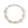 Popular Jewelry Accessories Colored Zircon Jewelry Bracelet Brass Plated Platinum Handmade