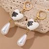 Heart Resin Plastic Earrings Vintage Chinese Design Women Decoration Fashion
