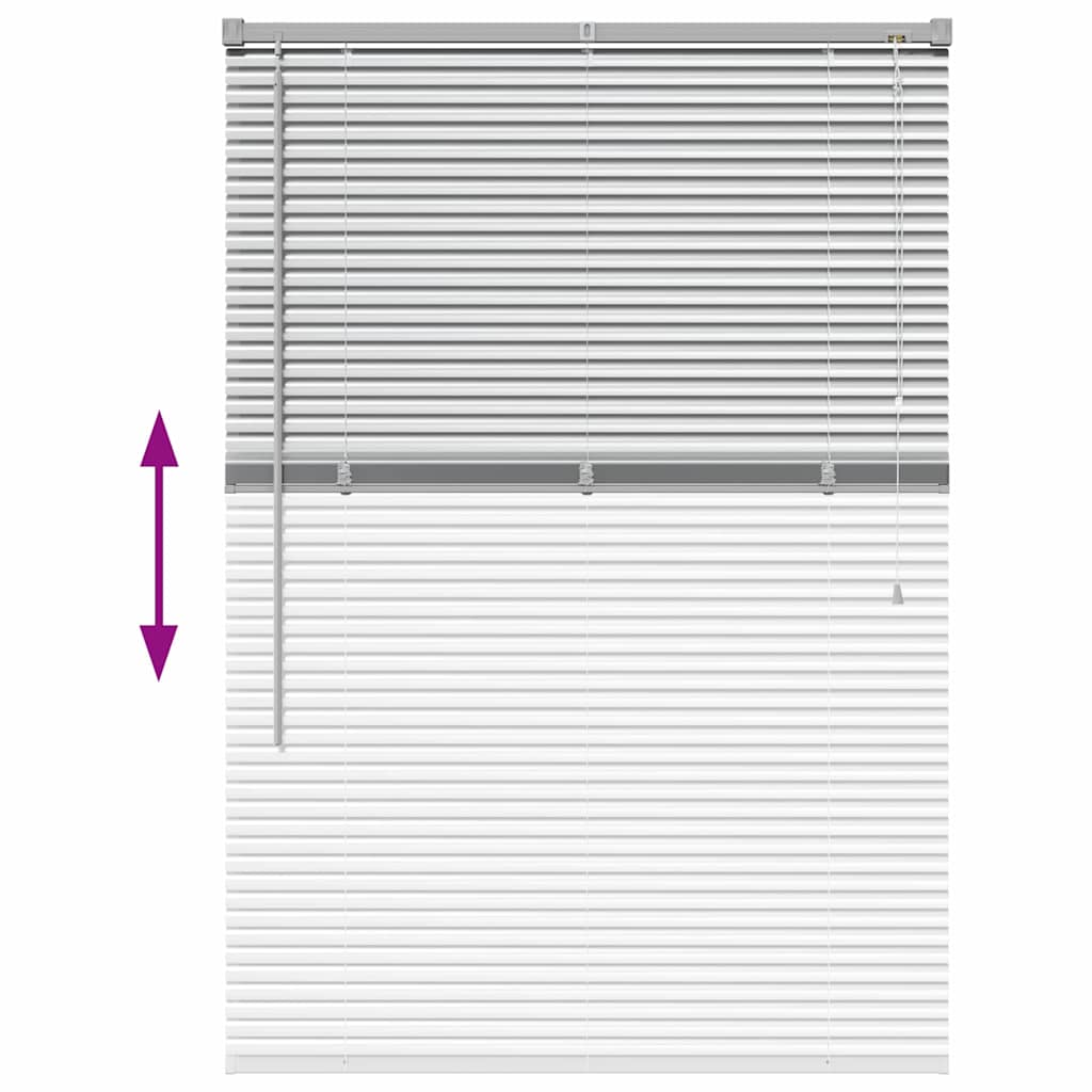 Aluminum Venetian Blinds Silver 130 x 90 cm