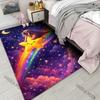 1PC Walrus rides star across rainbow sky Print Carpet for Living Room Bedroom Sofa Home Decor Rus Non-slip Floor Mat Luxury Gift