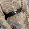 Versatile Black Elastic Wide Waist Belt For Women Enhancing Dress Styles With Features Slimming