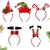 Gifts Foolscap Christmas Hair Hoop Long Leg Plaid Santa Claus Headband Cartoon Funny Christmas Cap Hair Bands Party