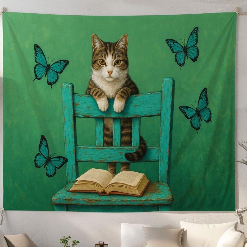 Fun Cats tapestry 75x100 чёрный