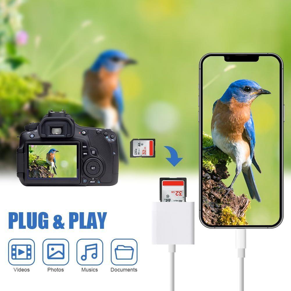 2 In 1 TF Card Reader Adapter For Phone Card Reader Data Converter Camera Photo Transmission Phone Accessories