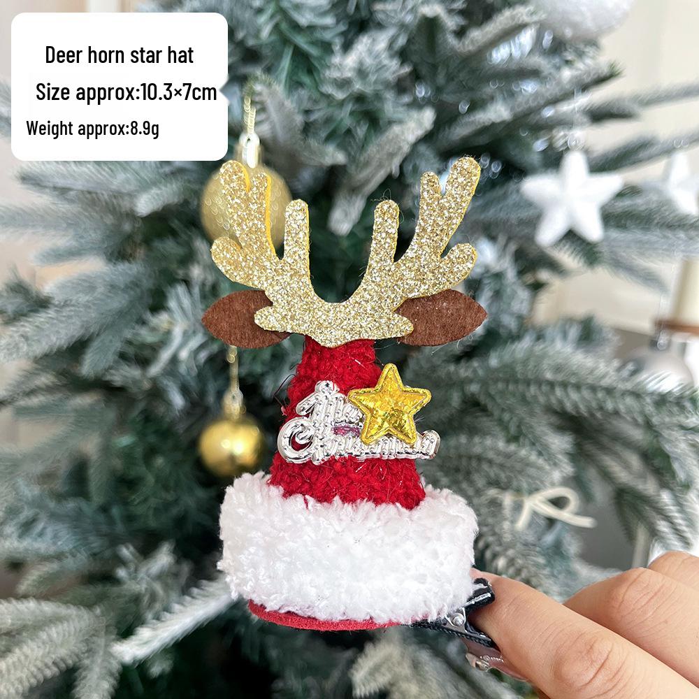 Cute Christmas Elk Antler Hair Clips - Children's Cartoon Fairy Headdress