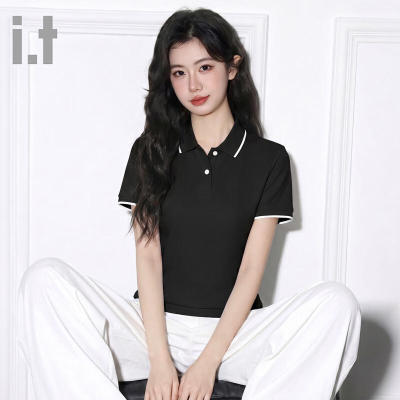 Fingercroxx IT Women s Colorblock Short Sleeve Polo T-Shirt L