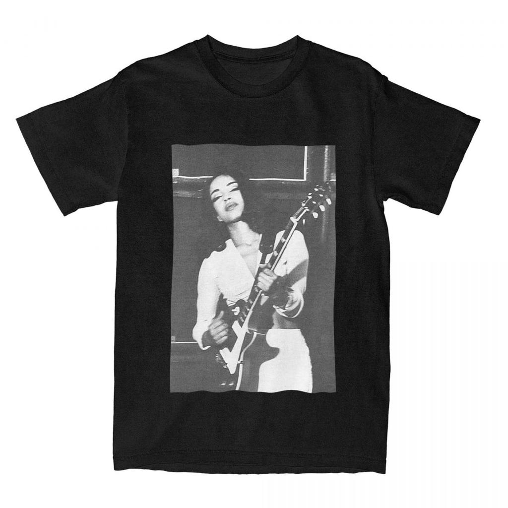 Mens TShirts SSade Adu Playing The Guitar Vintage Pure Cotton Tee Shirt Short Sleeve T Shirt O Neck Clothing Adult