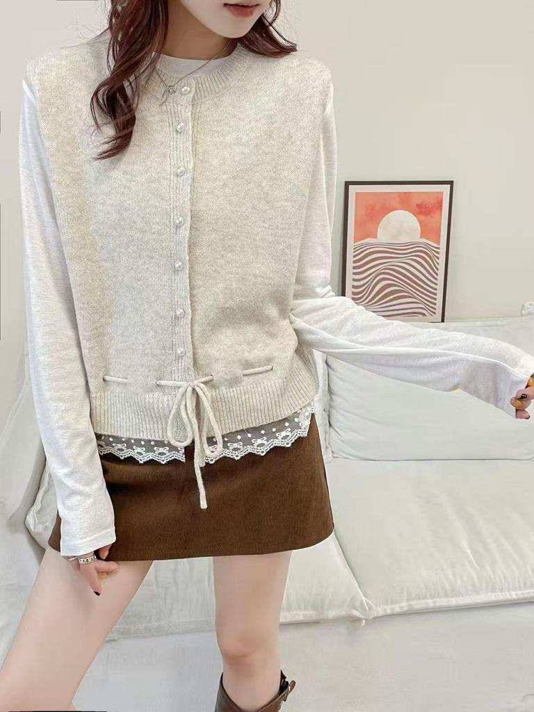 Ärmellose Strickweste für Damen im koreanischen Stil mit tailliertem Design für Herbst und Winter