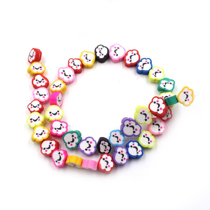 Soft Pottery Beads Beaded Handmade Materials Diy Jewelry Accessories Mobile Phone Chain Bead Separation Mixed Color Soft Pottery Loose Beads