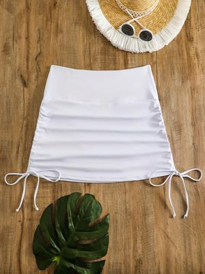 Bikini Uni Tendance Grande Taille 2026 avec Jupe de Plage - Parfait pour les Vacances