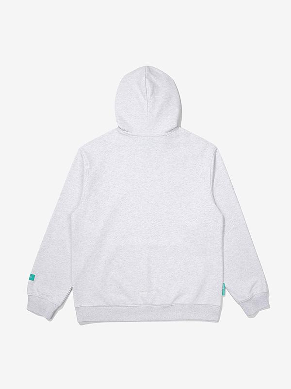 Essential Snap Hoodie_Melange Grey