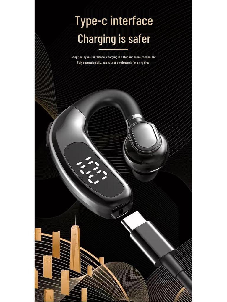 2025 Wireless Bluetooth Single Ear Hook Headphones for Driving, Compatible with Huawei, Vivo, Apple, Oppo, and Xiaomi